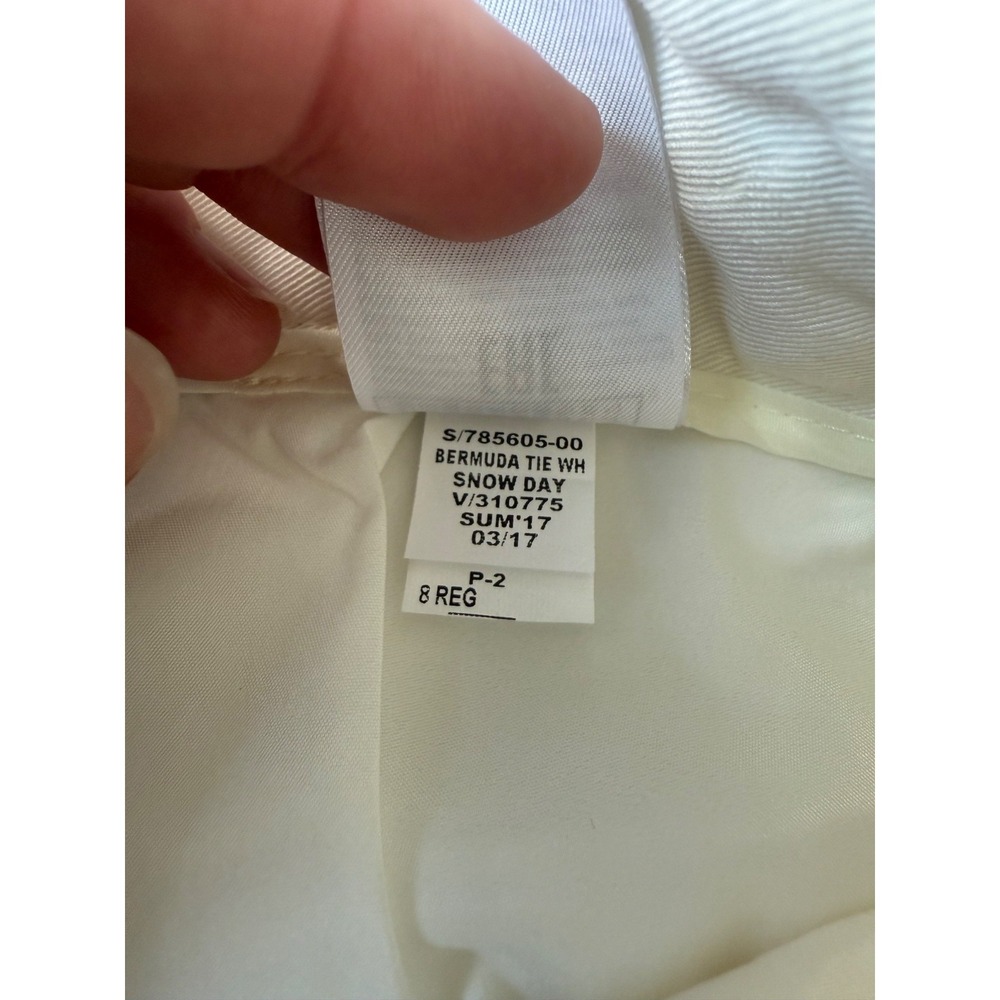 Banana Republic Shorts Bermuda Tie Waist Pleated Front Stretch |‎ Womens Size 8 - Picture 6 of 11